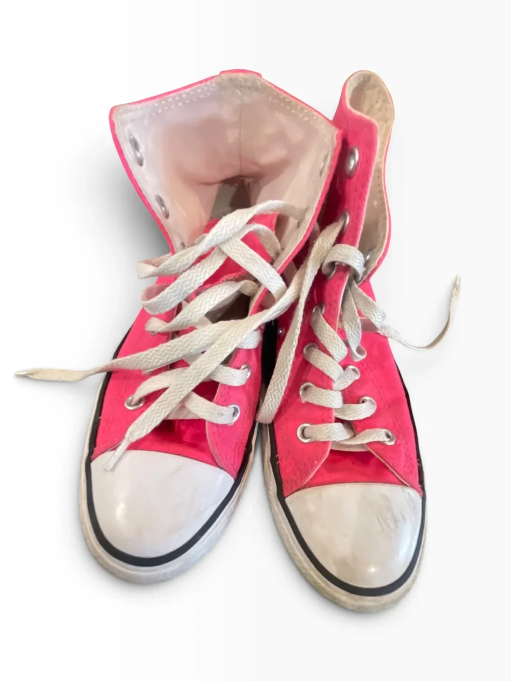 Converse Kids High-Top Sneakers in Bright Pink